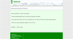 Desktop Screenshot of biopur.com