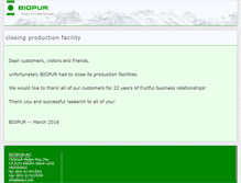 Tablet Screenshot of biopur.com